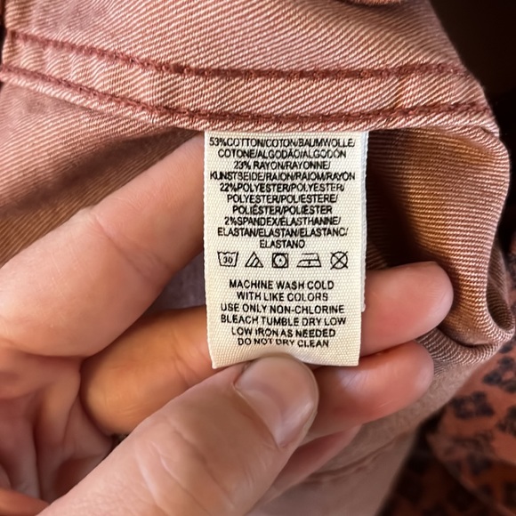 FREE PEOPLE Modern Femme Printed Mini Skirt Rust size 8 - Picture 7 of 7